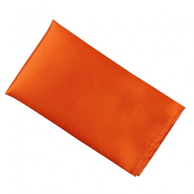 Oranžový pánský kapesníček do saka lesklý