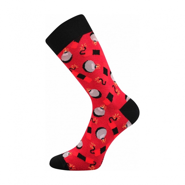 Červené pánské ponožky BOMBY
