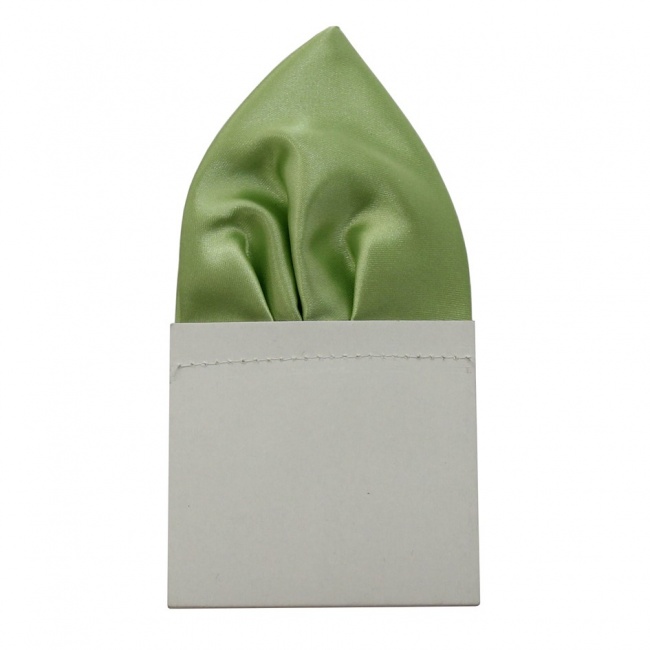 Pistáciově zelený pánský kapesníček do saka lesklý