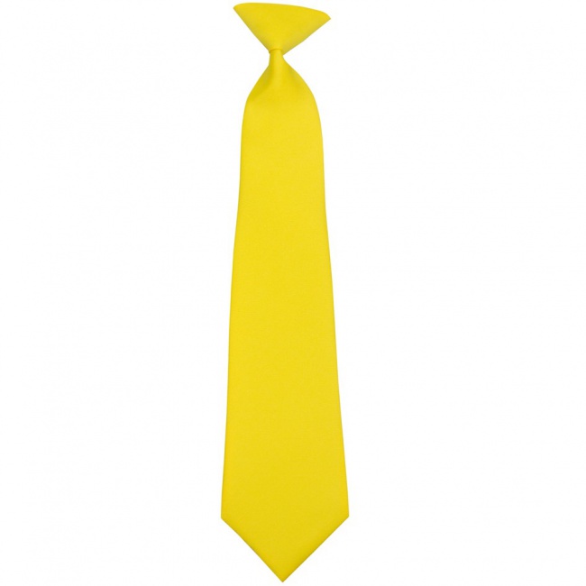 Kanárkově žlutá dětská kravata jednobarevná matná
