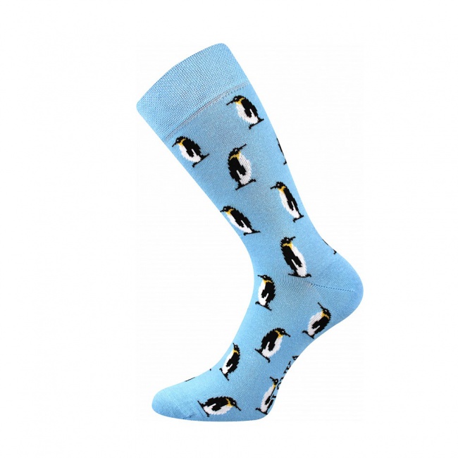 Světle modré pánské ponožky TUČŇÁCI