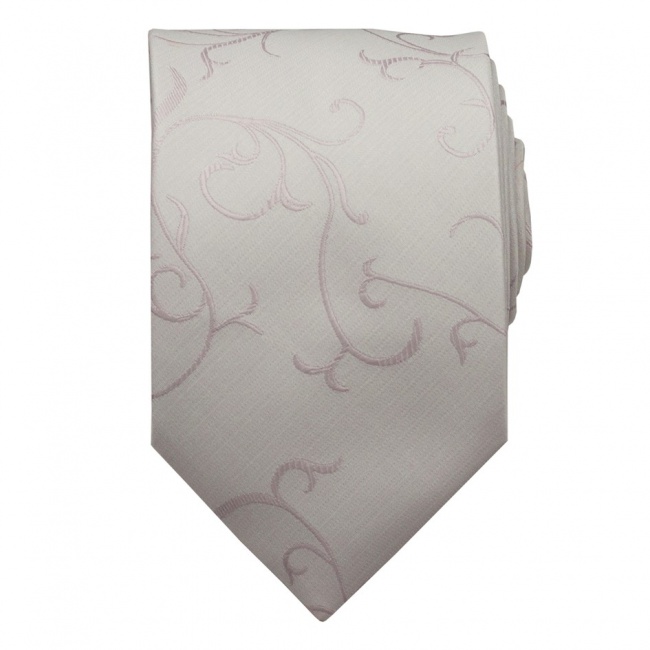 Světlounce růžová slavnostní kravata s kapesníčkem (3) 