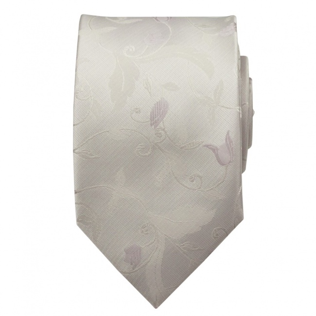 Světlounce růžová kravata s kapesníčkem (5)