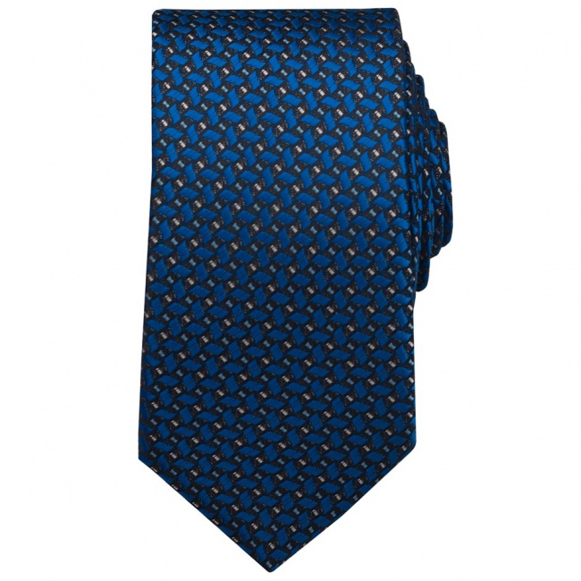 Modro černá pánská kravata se vzorem