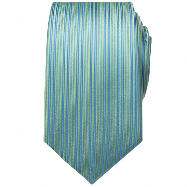Zeleno modrá pánská kravata s proužky