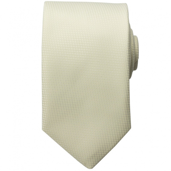 Smetanová pánská kravata s jemným vzorem