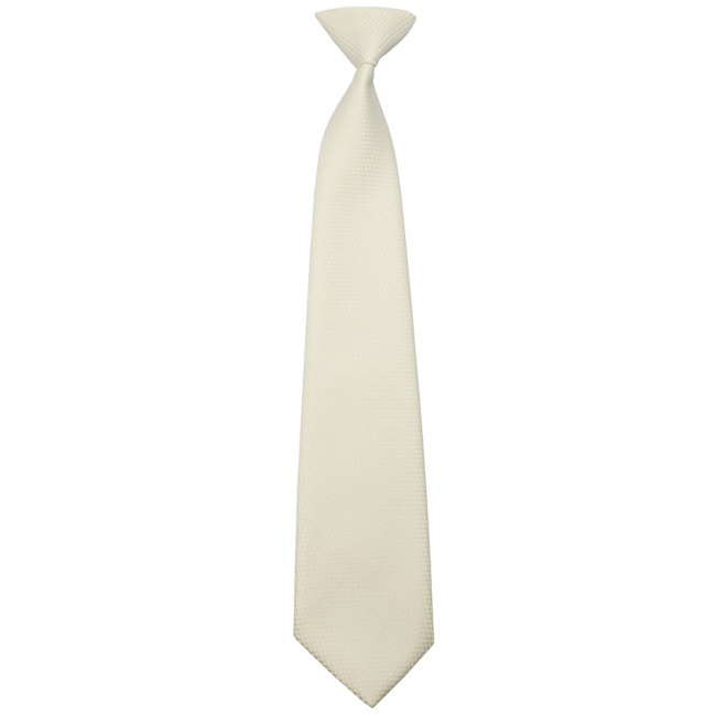 Smetanová dětská kravata s jemným vzorem