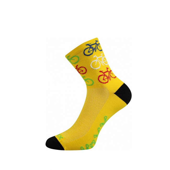 Cyklo ponožky BIKE žluté