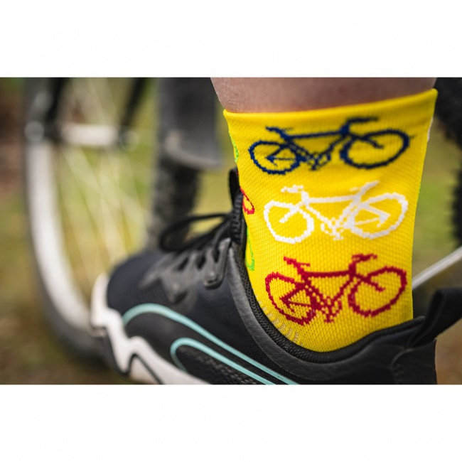 Cyklo ponožky BIKE žluté