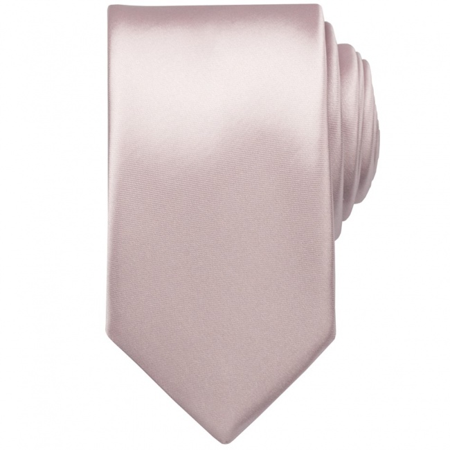 Starorůžová pánská kravata lesklá