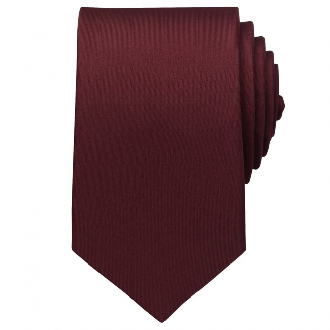 Vínově červená pánská kravata matná