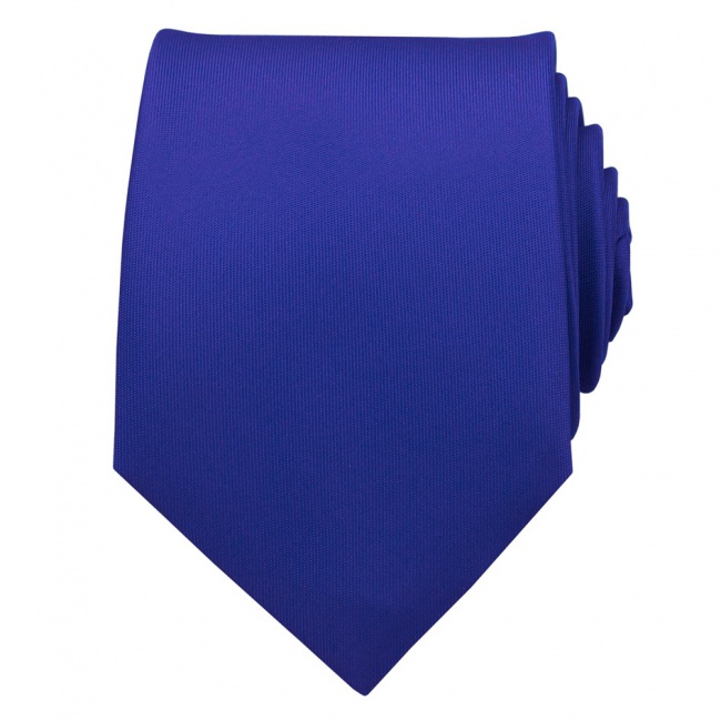 Královsky modrá pánská kravata matná