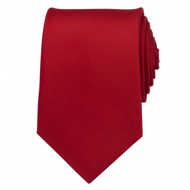 Červená pánská kravata matná
