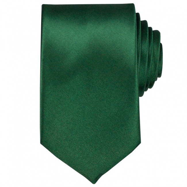 Smaragdově zelená pánská kravata lesklá