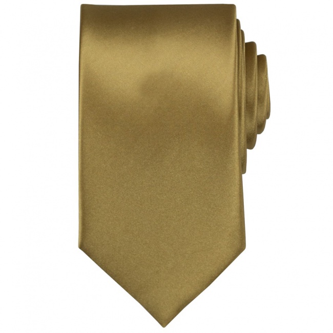 Zlatá pánská kravata lesklá
