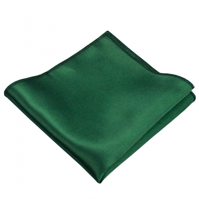 Smaragdově zelený pánský kapesníček mat