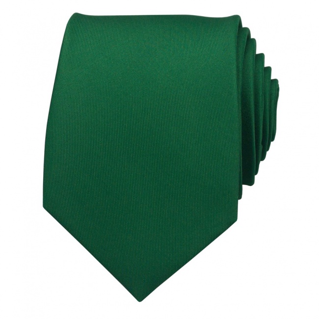 Tmavě zelená pánská kravata matná