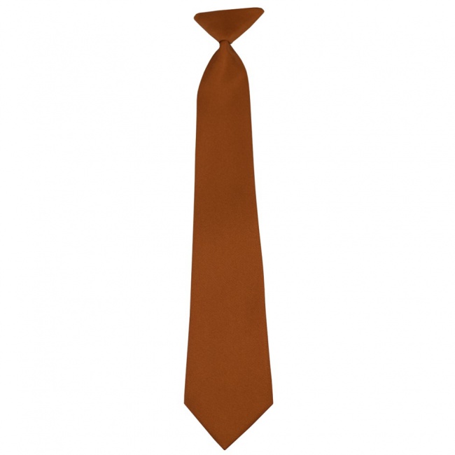 Cihlová dětská kravata jednobarevná matná