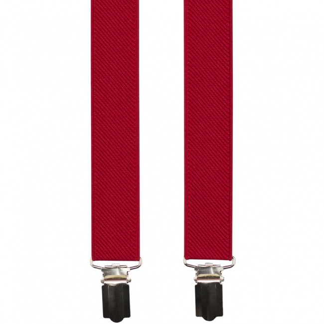 Červené pánské šle - kšandy 125cm (2)