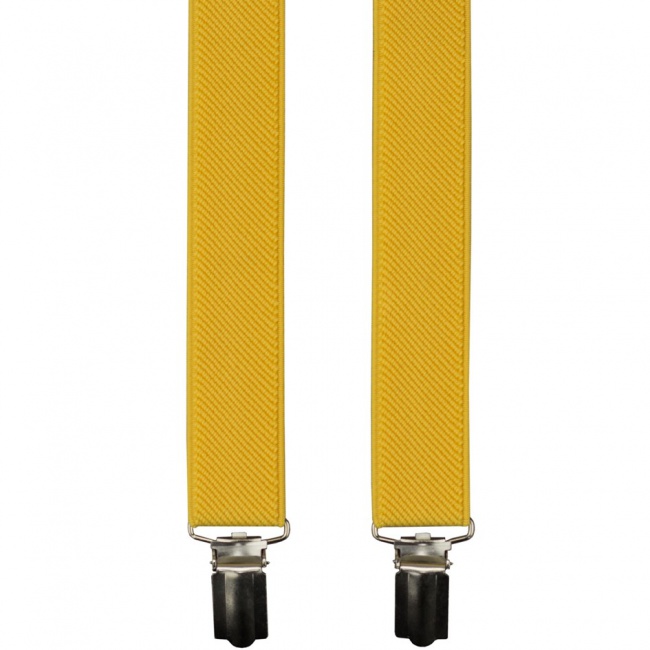 Hořčicově žluté pánské šle - tvar X