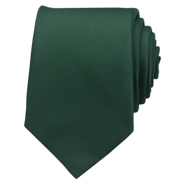 Smaragdově zelená pánská kravata matná
