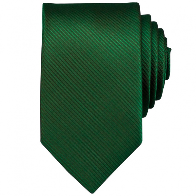 Tmavě zelená pánská kravata s měděnými odlesky