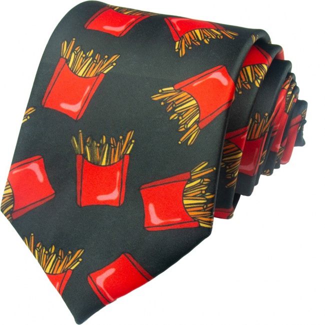 Černá pánská kravata HRANOLKY
