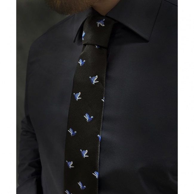 Černá pánská kravata KOROPTEV