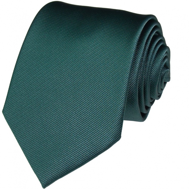 Smaragdově zelená pánská kravata s vyšitými proužky