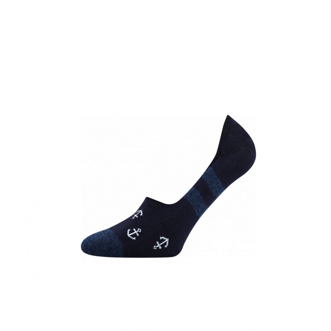 Tmavě modré pánské nízké ponožky KOTVA