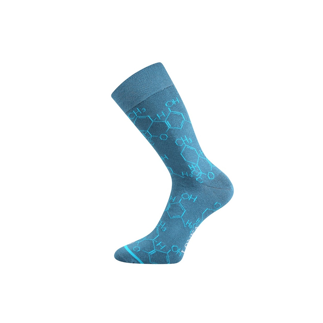Tyrkysové pánské ponožky s chemickými vzorečky