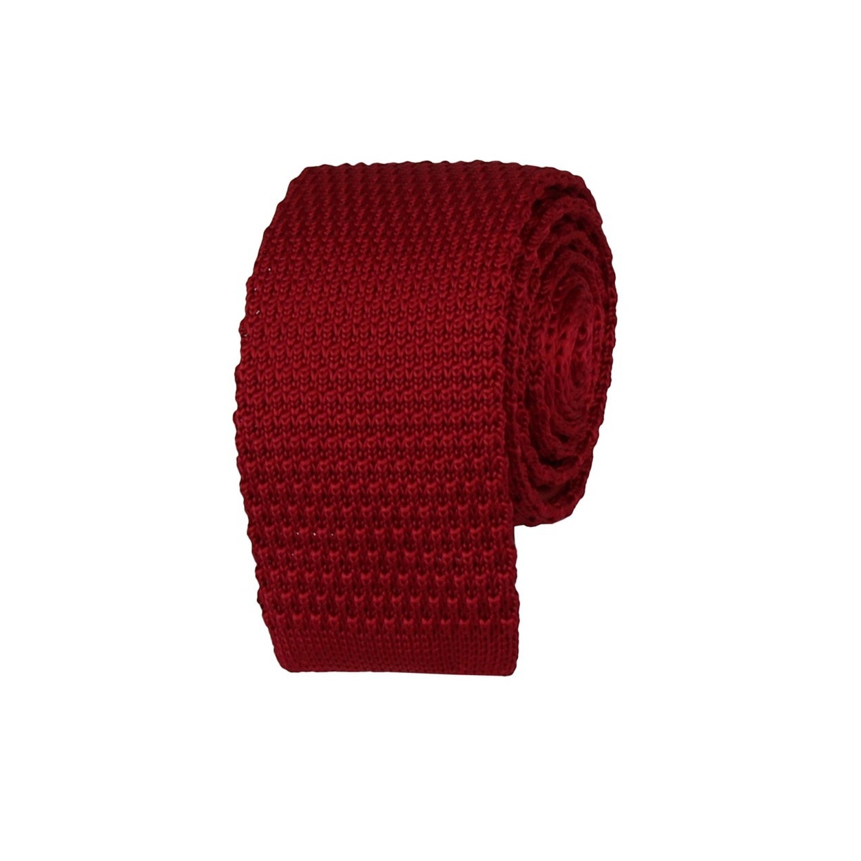 Tmavě červená pletená kravata