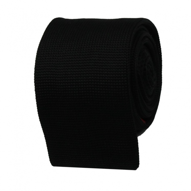 Černá pletená kravata