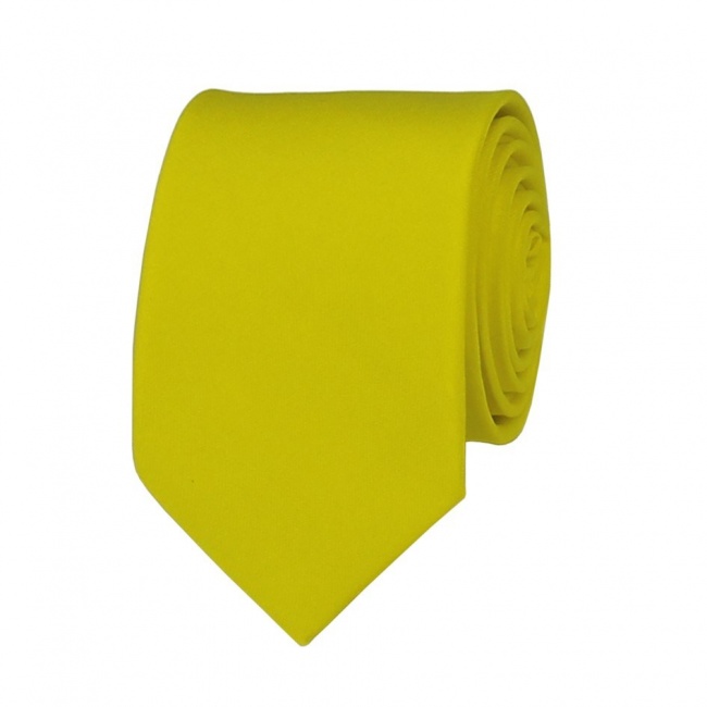 Žlutá pánská kravata