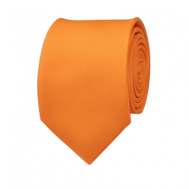 Neonově oranžová pánská kravata