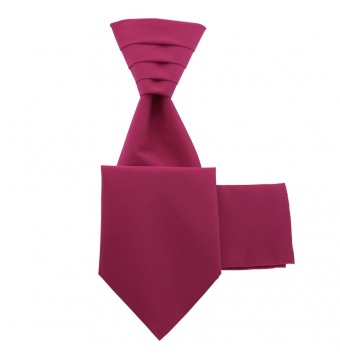 Cyklamově růžová svatební kravata s kapesníčkem - Regata